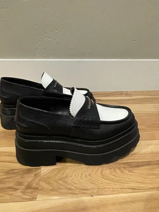 Alexander Wang Carter Chunky Platform Leather Loafers- Pre Loved - Picture 4 of 5